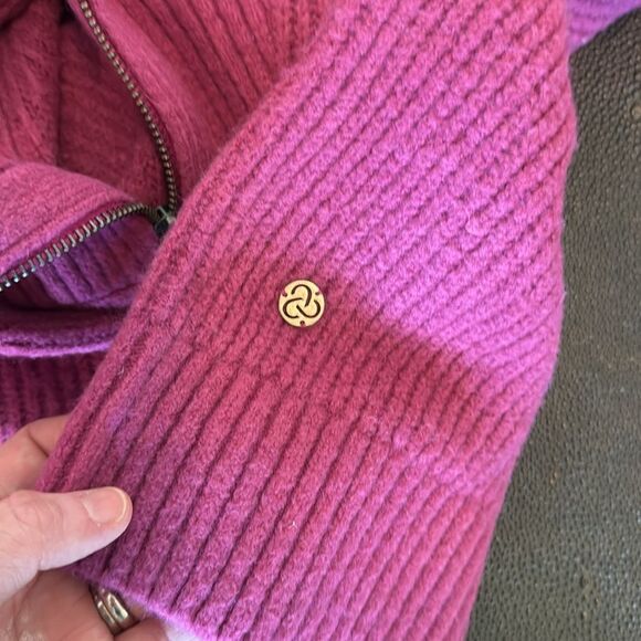 Zella Cozy Quarter Zip Rib Purple Boysen size medium - Picture 10 of 11